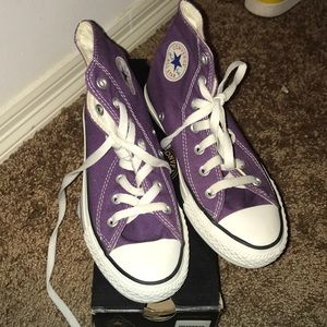 Purple High Top Converse Sz. 6 Womens